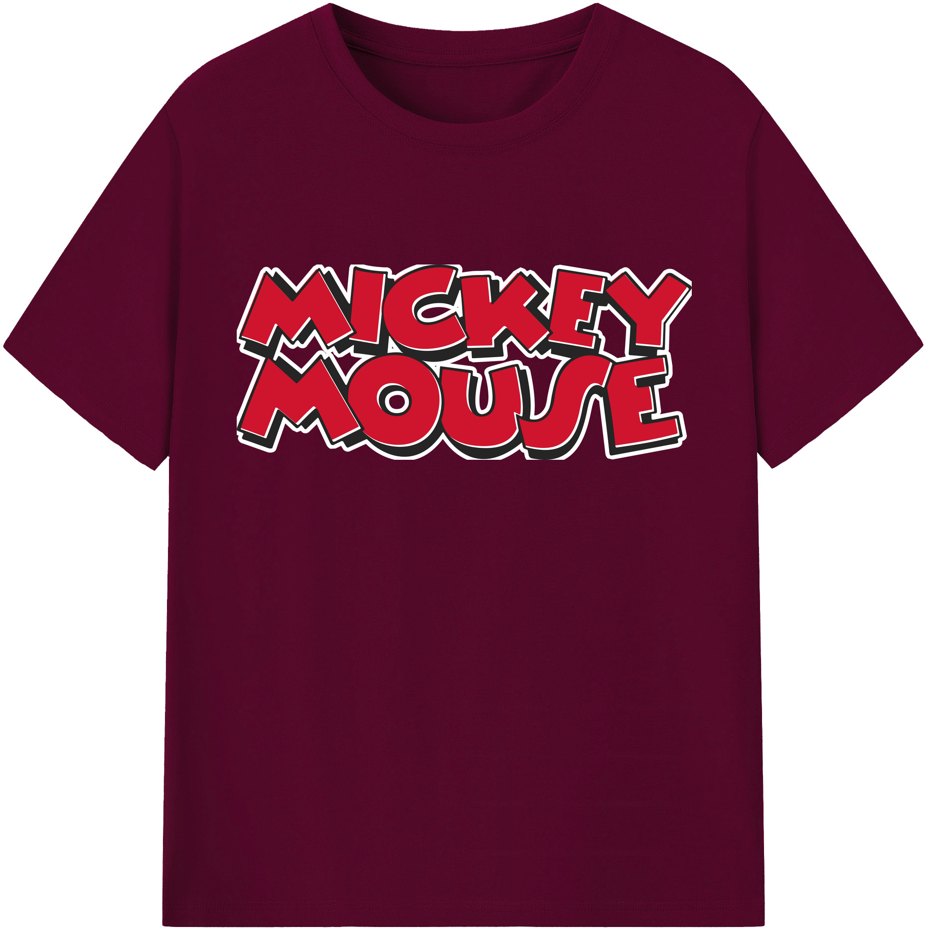 （画像用） ミッキーマウス Mickey Mouse レディースカジュアルプリントTシャツ（綿100％）